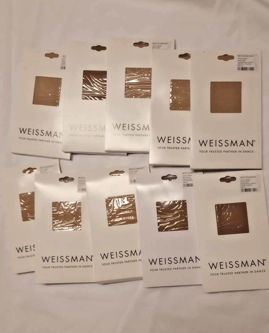 12 Huge Weissman Tights Dancewear Child Adult Suntan NWT🔥