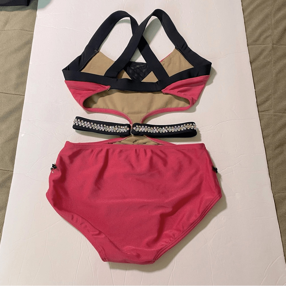 Custom Solo dance costume hot pink contemporary jazz acro XSA-extra small adult
