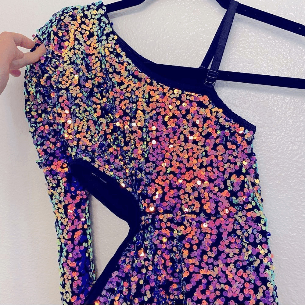 Revolution solo Dance costume sequin TAKE ON THE WORLD RC24606 jazz LC child