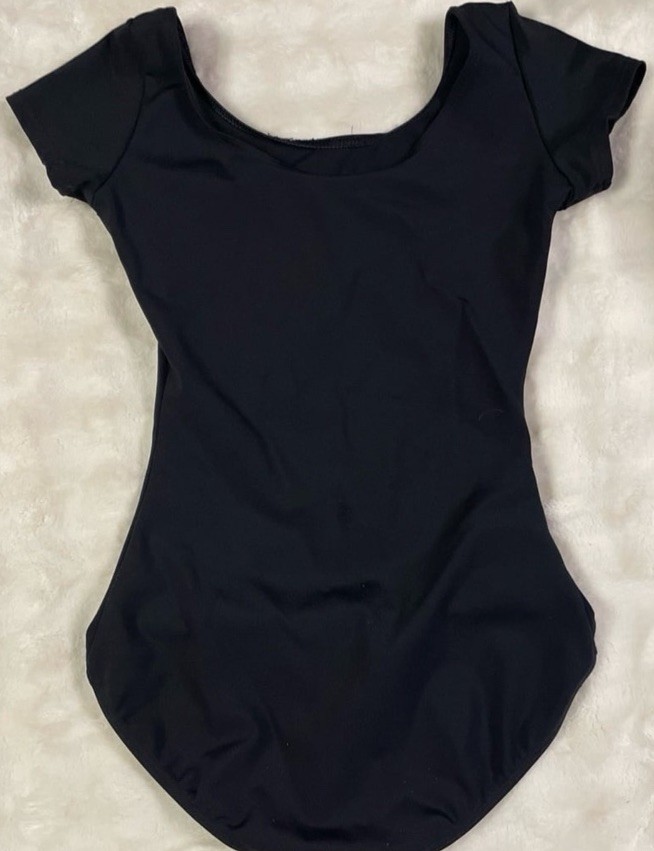 Capezio Black Short Sleeve Dance Leotard Women RN63356-2