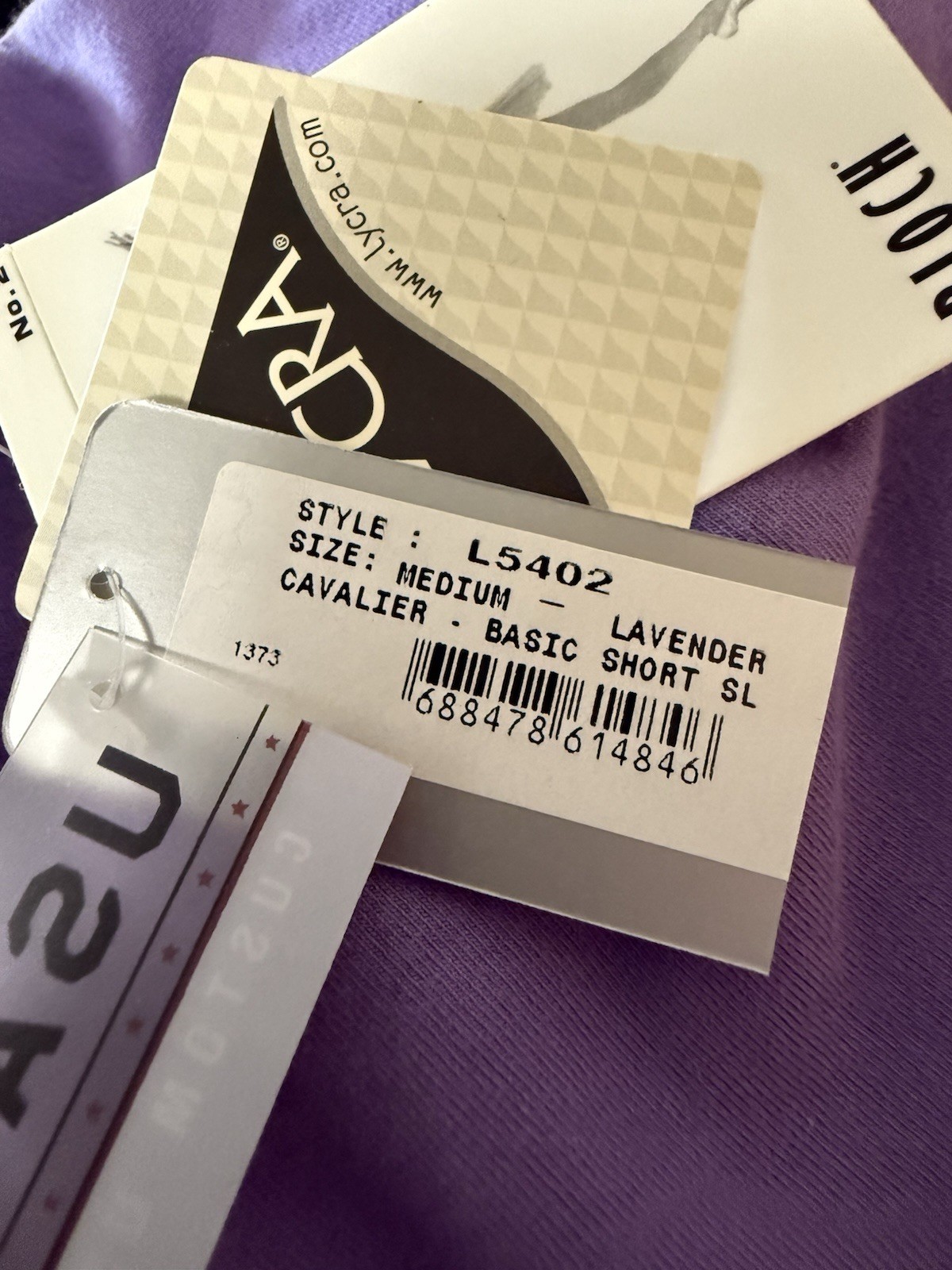 Bloch Ballet Leotard Basic Short Sleeve Lavender Vintage Y2K Made USA NWT Medium