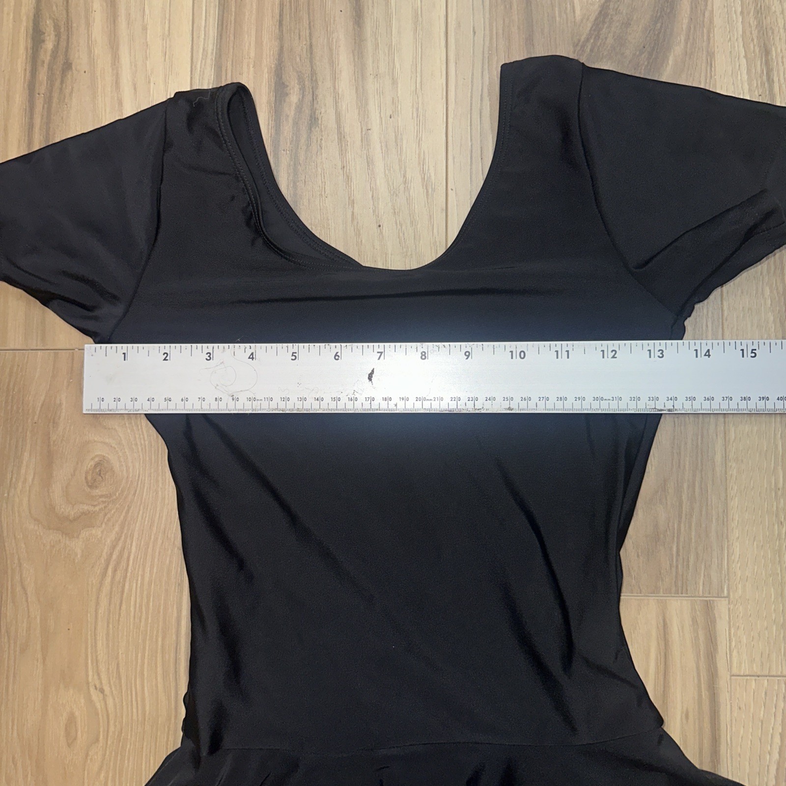 Speerise Black Short Sleeve Leotard Small