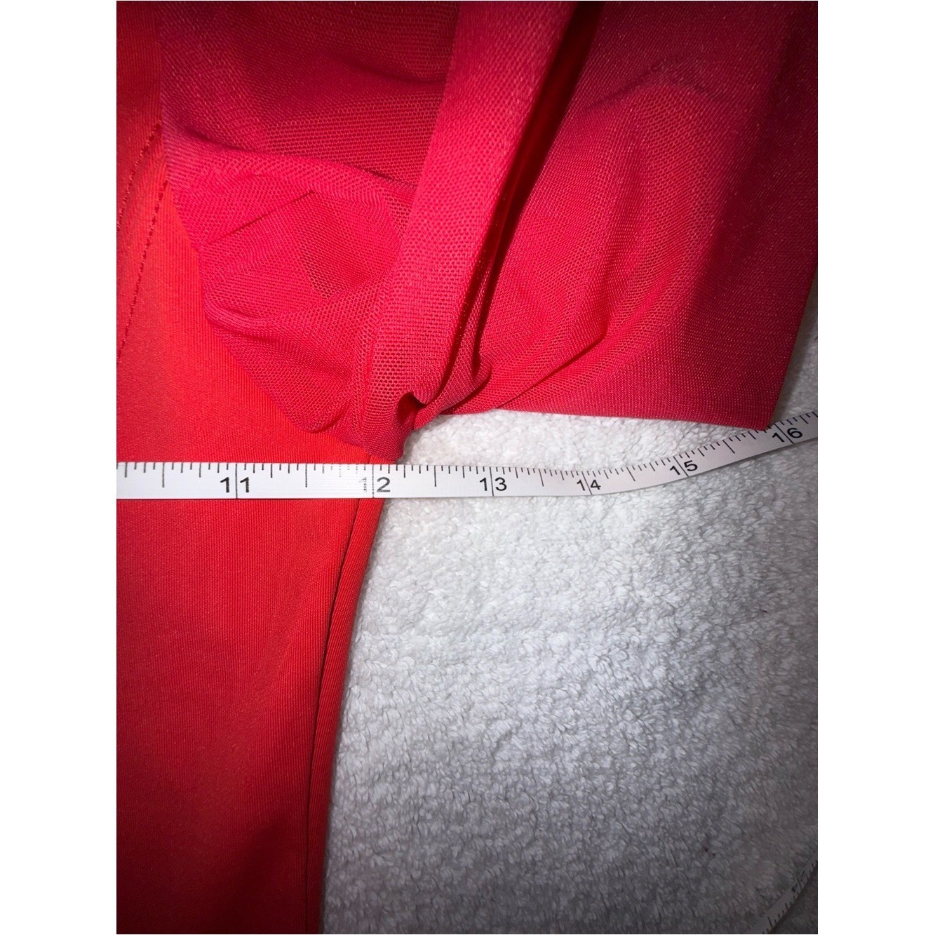 Tiger Friday Girls‘ Red Dance Leotard with Sheer Puff Sleeves Size Adult X-Small