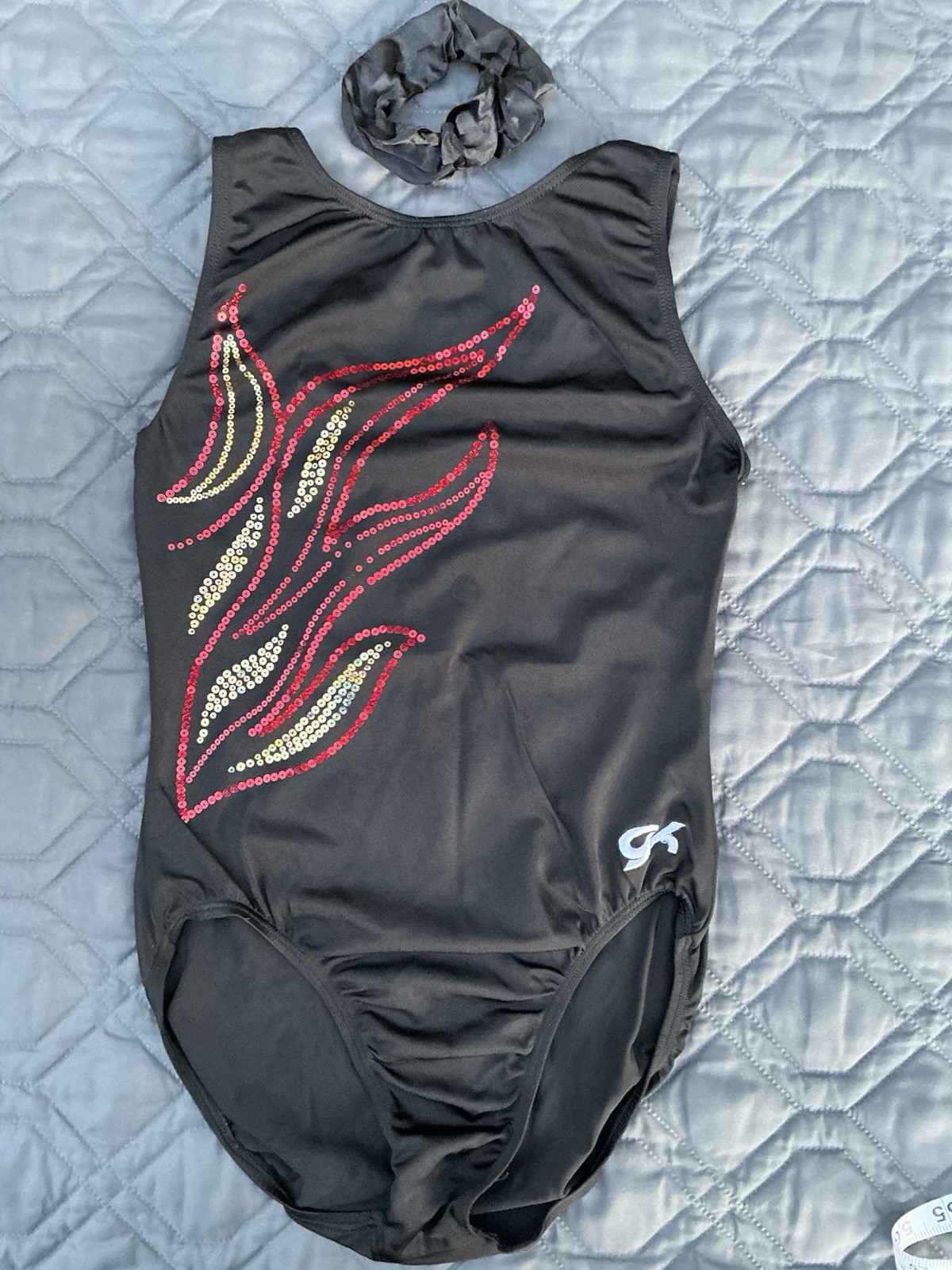 GK From Elite Sportswear Gymnastics Leotard Size Adult Medium Black