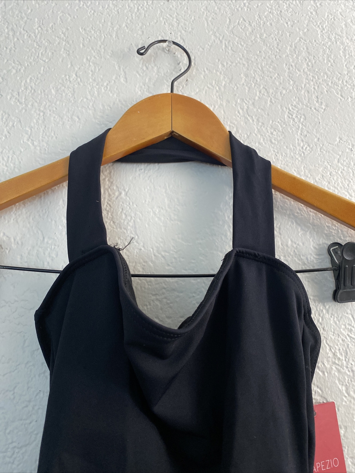 Capezio Signature Pleated Halter Leotard Bodysuit Cut Out Back 9896 Women XL T70