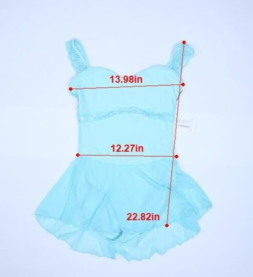 Wear Moi Etincelle Pacific Blue Ballet Dance Leotard Tank Dress Tulle Womens M