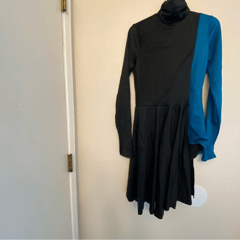 Wisseman Balera Dance Costume teal blue dress Make It Rain 10920 Adult medium MA