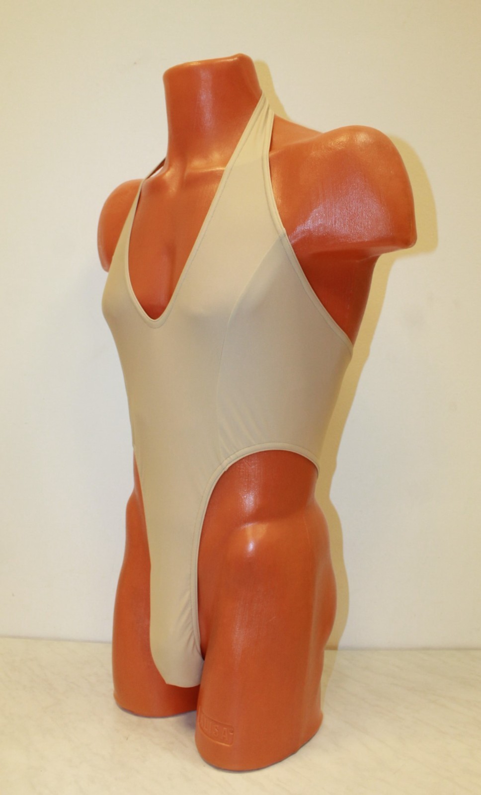 Men Thong Leotard 150-17 Flesh Color Spandex Size L