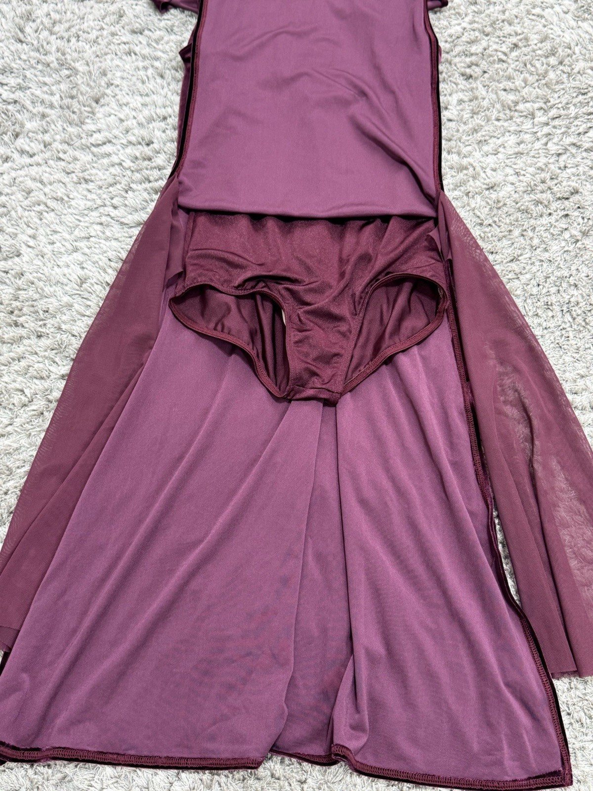 Weissman Adult Small Velvet Dance Costume Leotard Dress Ballet Aerial Skating