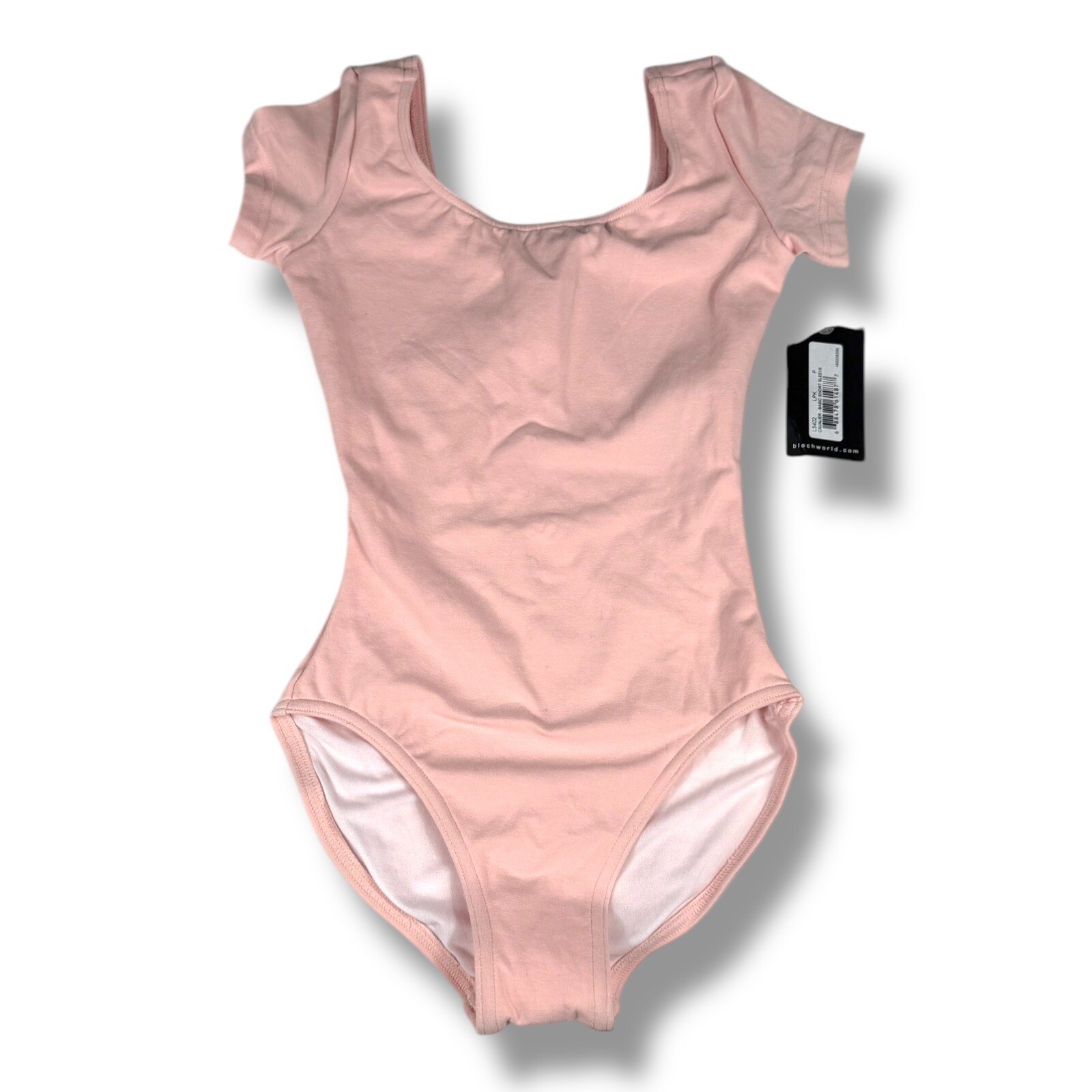 Bloch Dance Women’s Cavalier Short Sleeve Leotard Light Pink Size Petite NWT