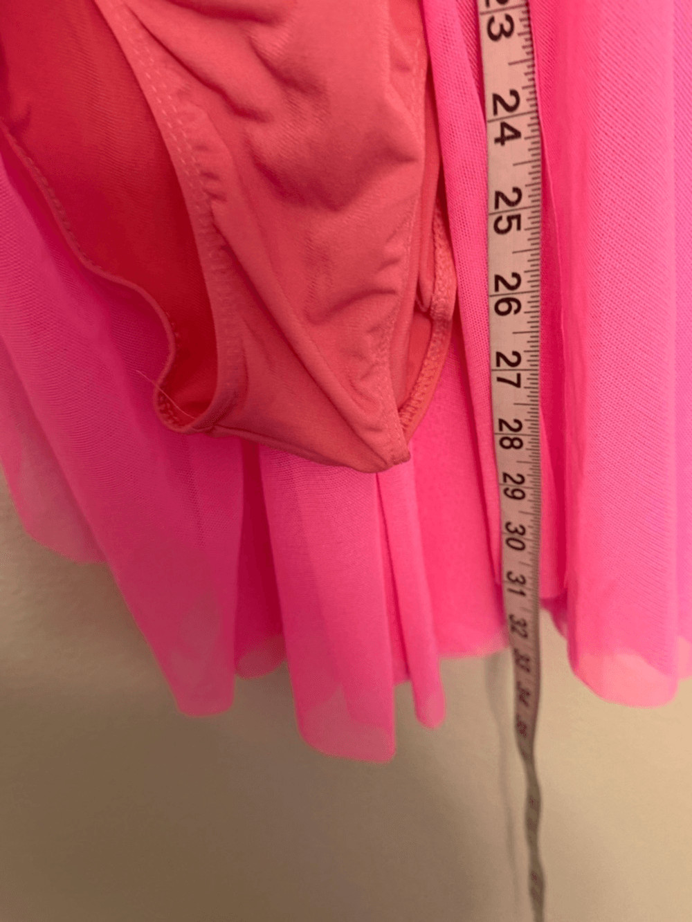 Art Stone Dance Costume hot pink mesh slip dress lyrical 0241 MA-Medium adult
