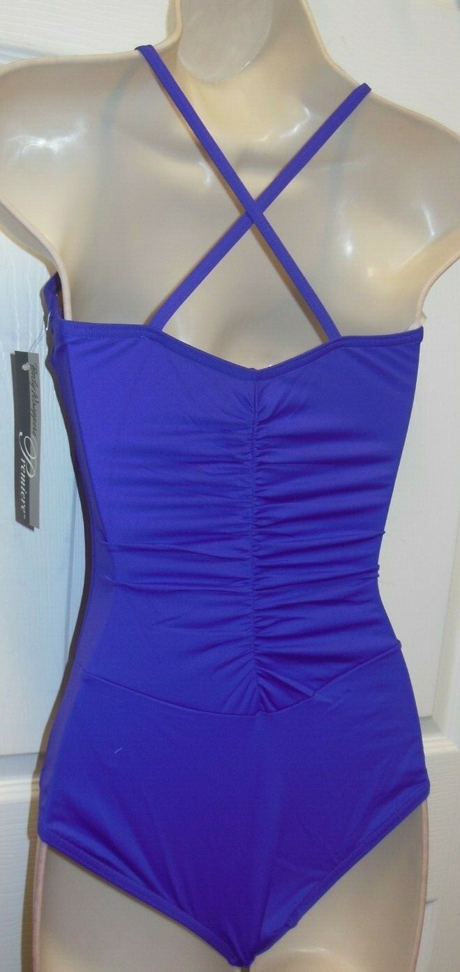 Body wrappers Shirred front Camisole leotard Violet Ladies SMALL P522