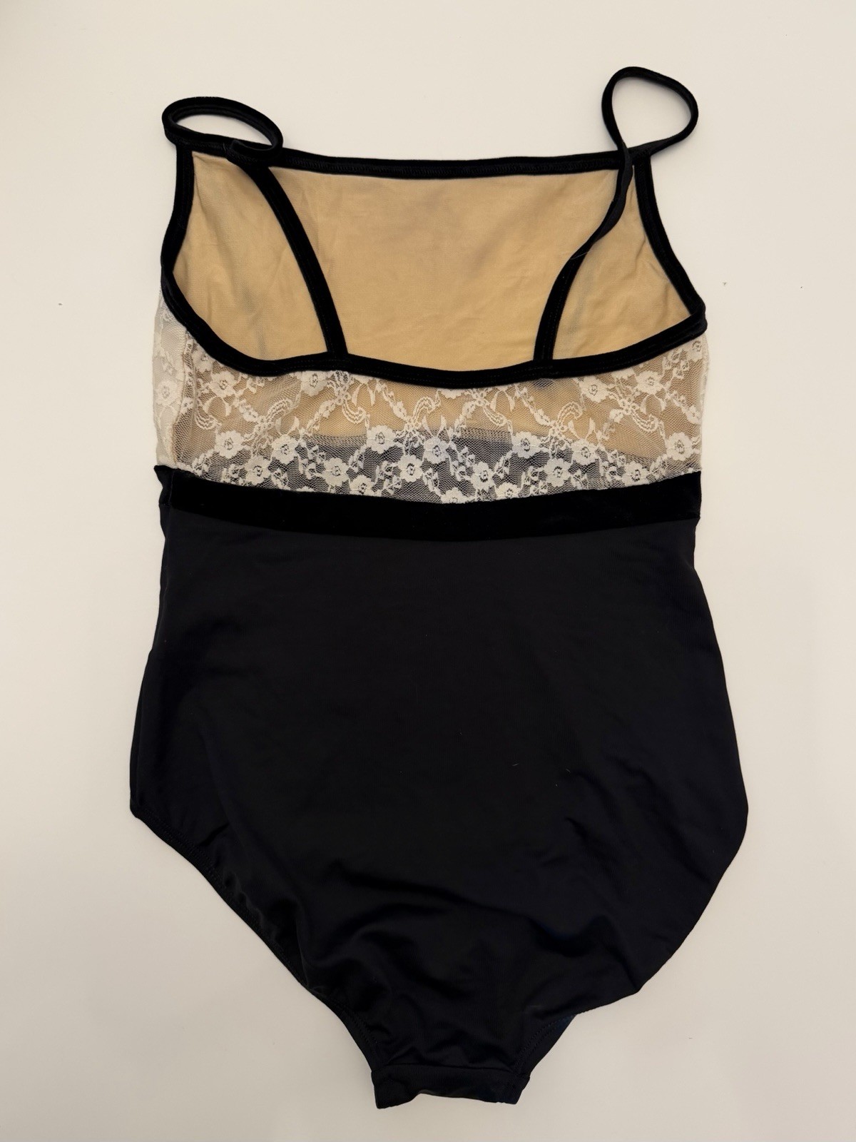 Suffolk Ballet Leotard Black White Lace Women’s Medium