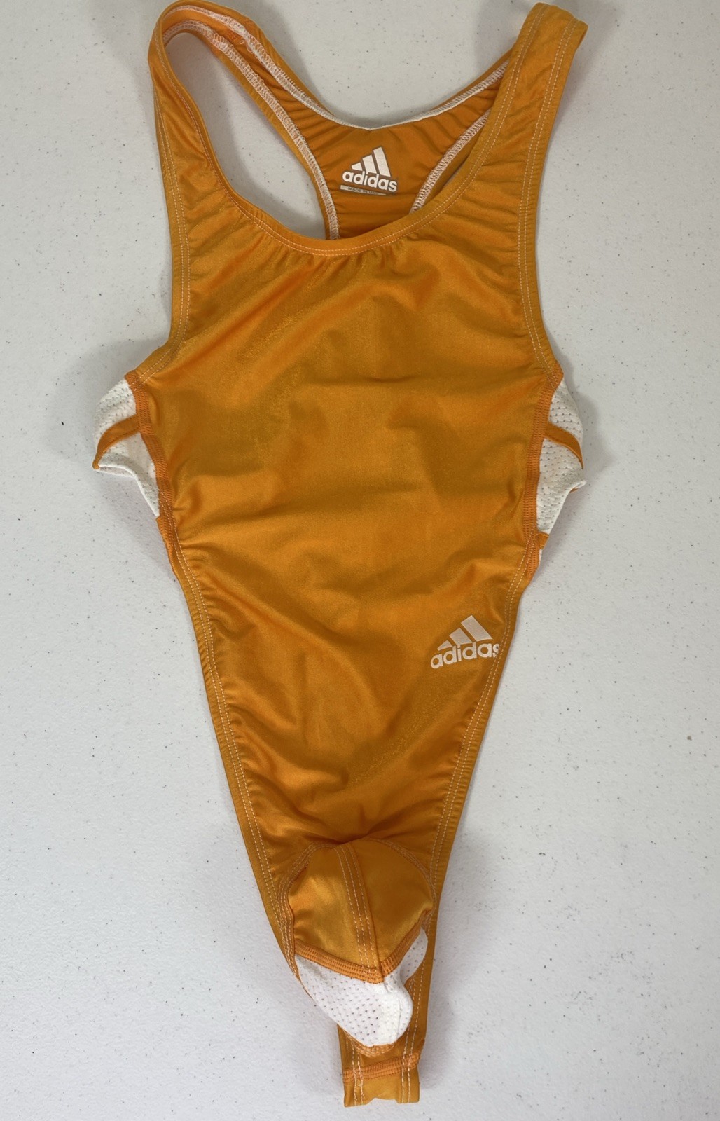 Modified Men’s Vintage Y2K Adidas Speedsuit Thong Leotard Bodysuit Size Large