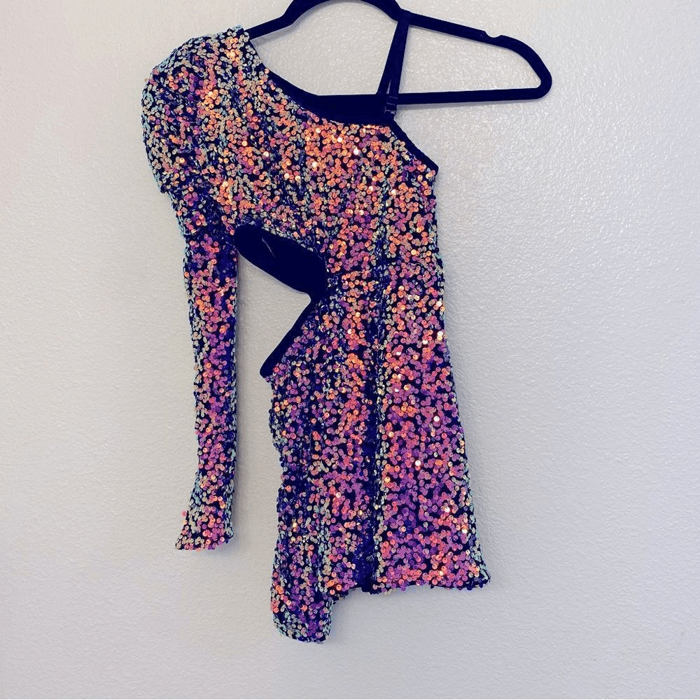 Revolution solo Dance costume sequin TAKE ON THE WORLD RC24606 jazz LC child