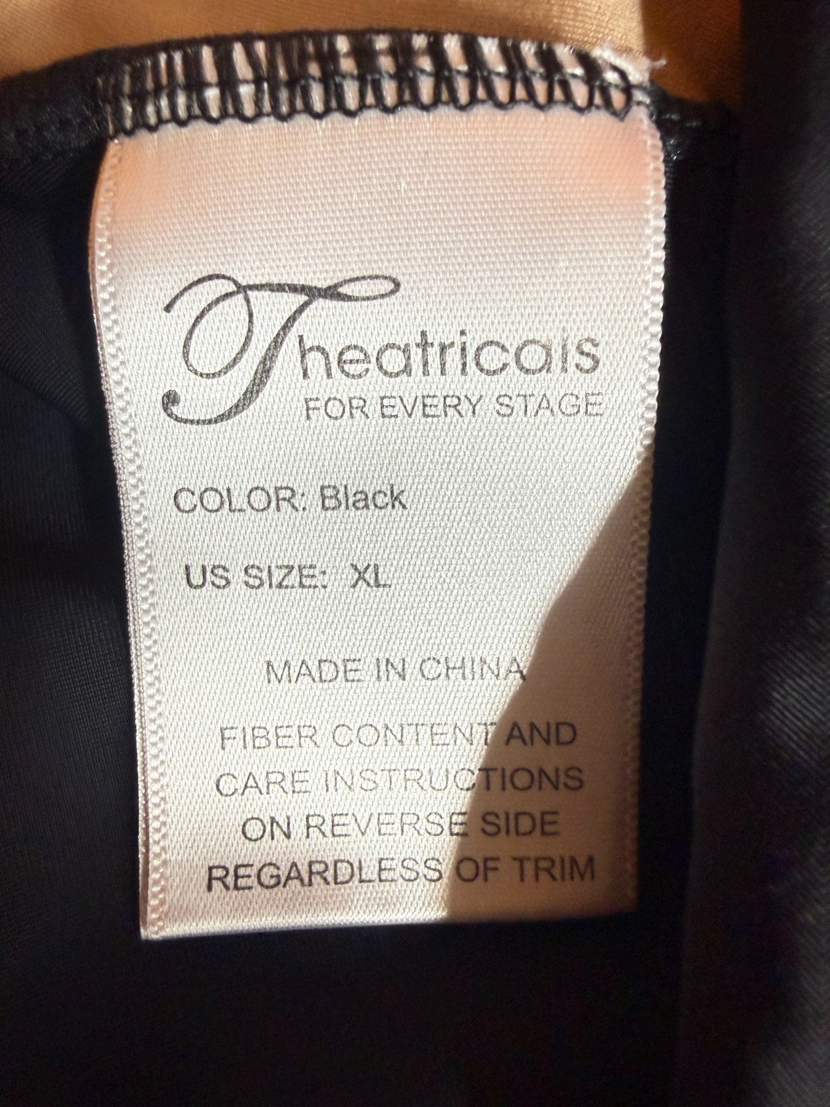 Theatricals Basic Black Long Sleeve Leotard Dance Costume Bodysuit Women’s XL