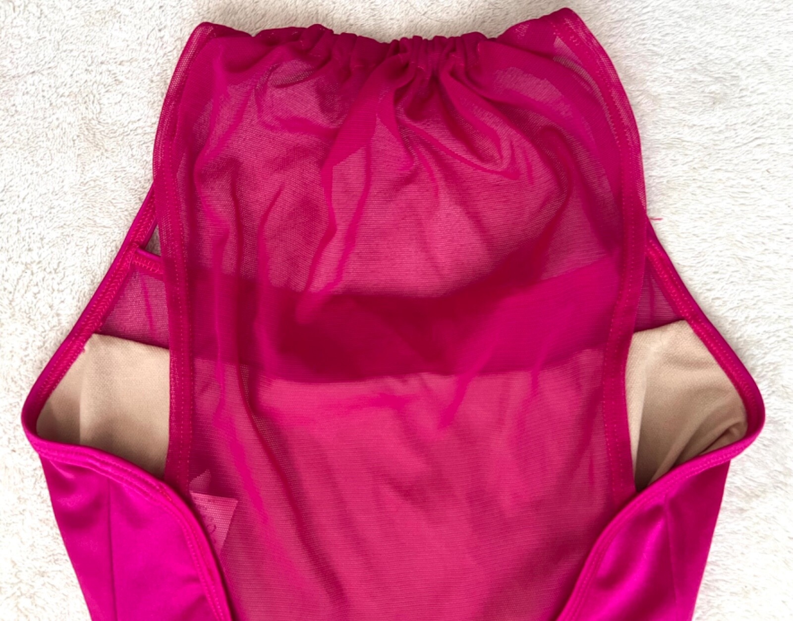 Body Wrappers Adult Power Mesh Halter Leotard- P1000, Pink, Size SMALL