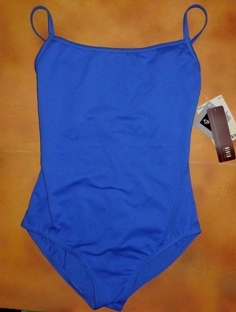 NWT Dance Bloch Royal Blue Adjustable Straps Cami Leotard Ladies Sm Adult L1587