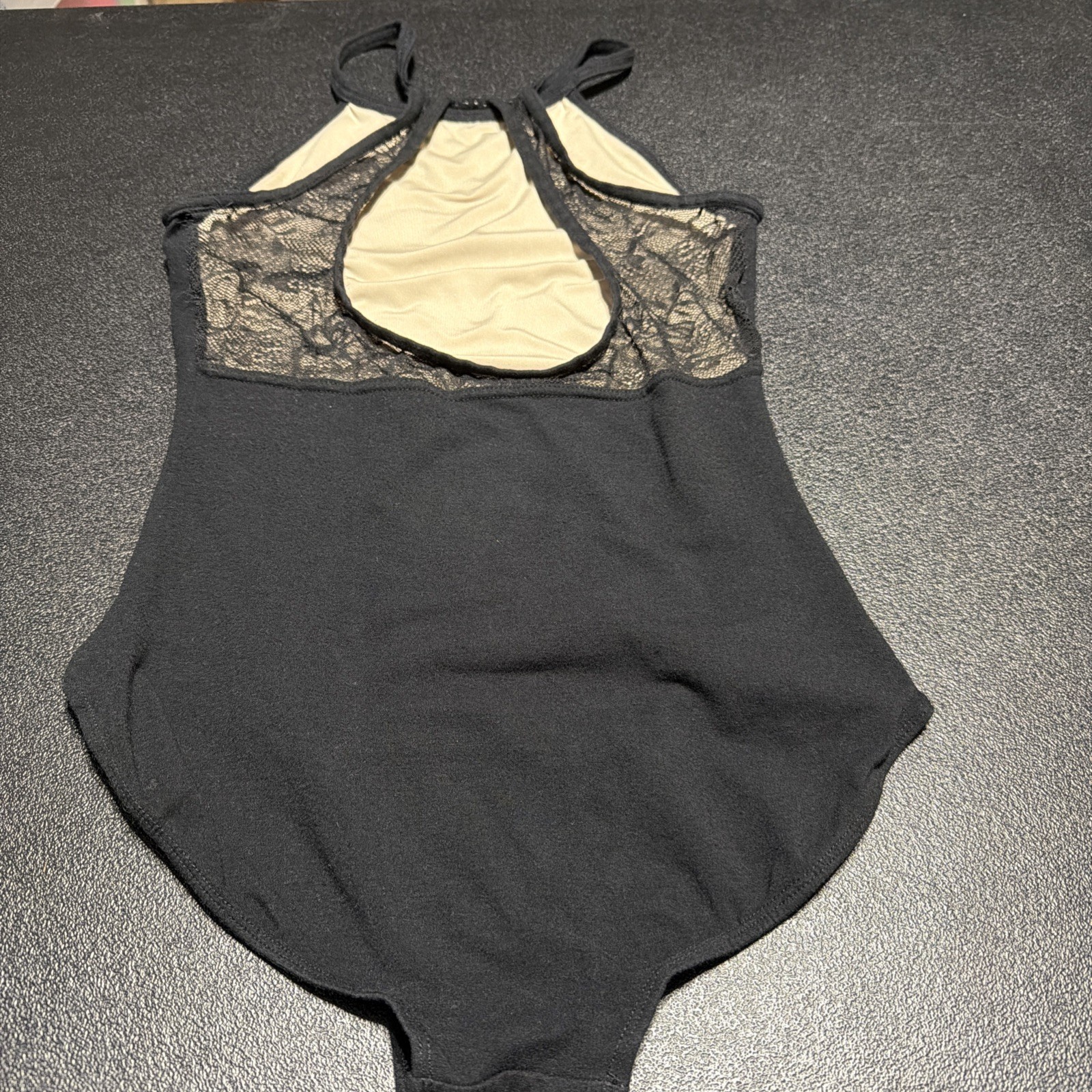 Dance Favourite Black T-Back Body Suit Women’s Large