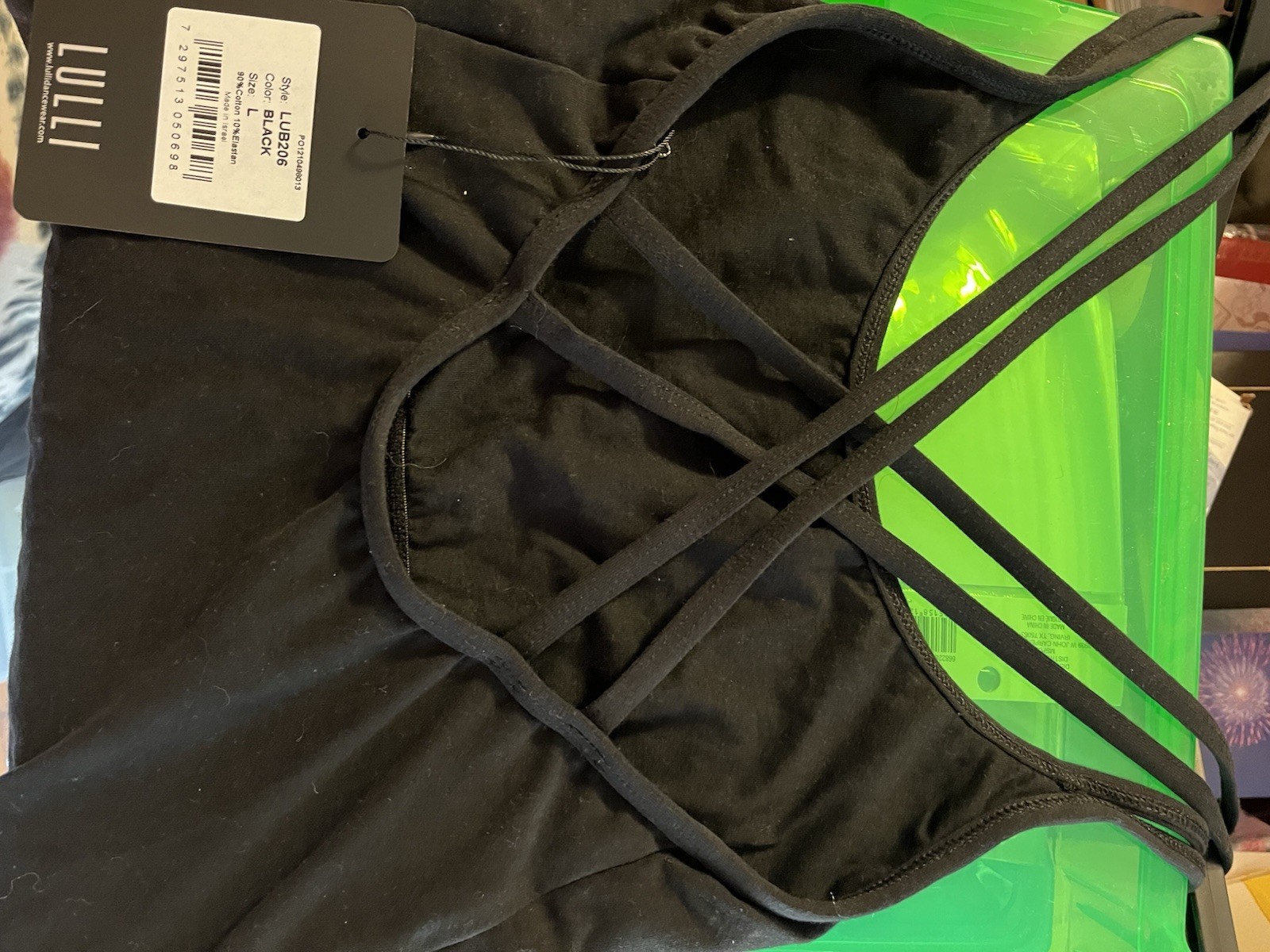 Lulli Dance Black Leotard NEW Size L