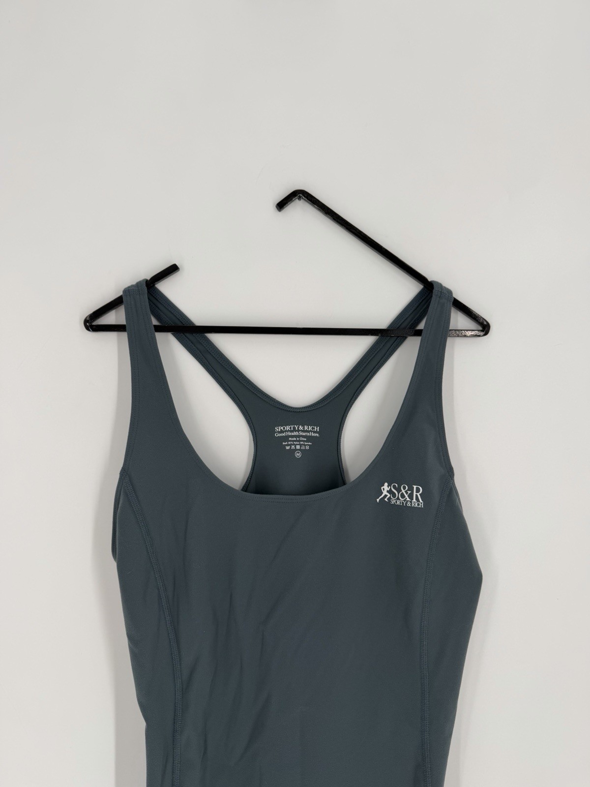 Sporty & Rich The Lea Action Leotard In Grey Size Medium