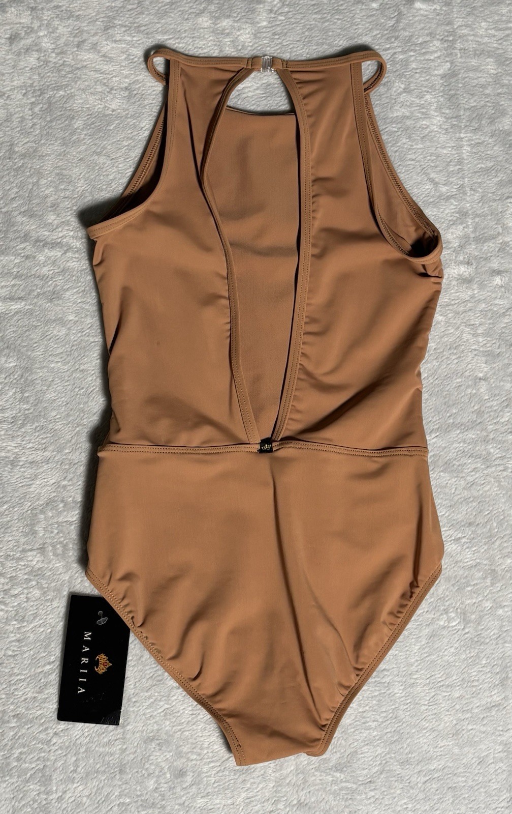 Mariia Women’s Size Small True Bare „Isla“ High Neck Tank Leotard In Nude #4
