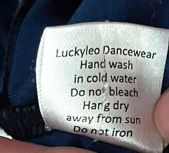 Luckyleo Dancewear Leotard Women’s Small Blue Floral Handmade USA Ballet