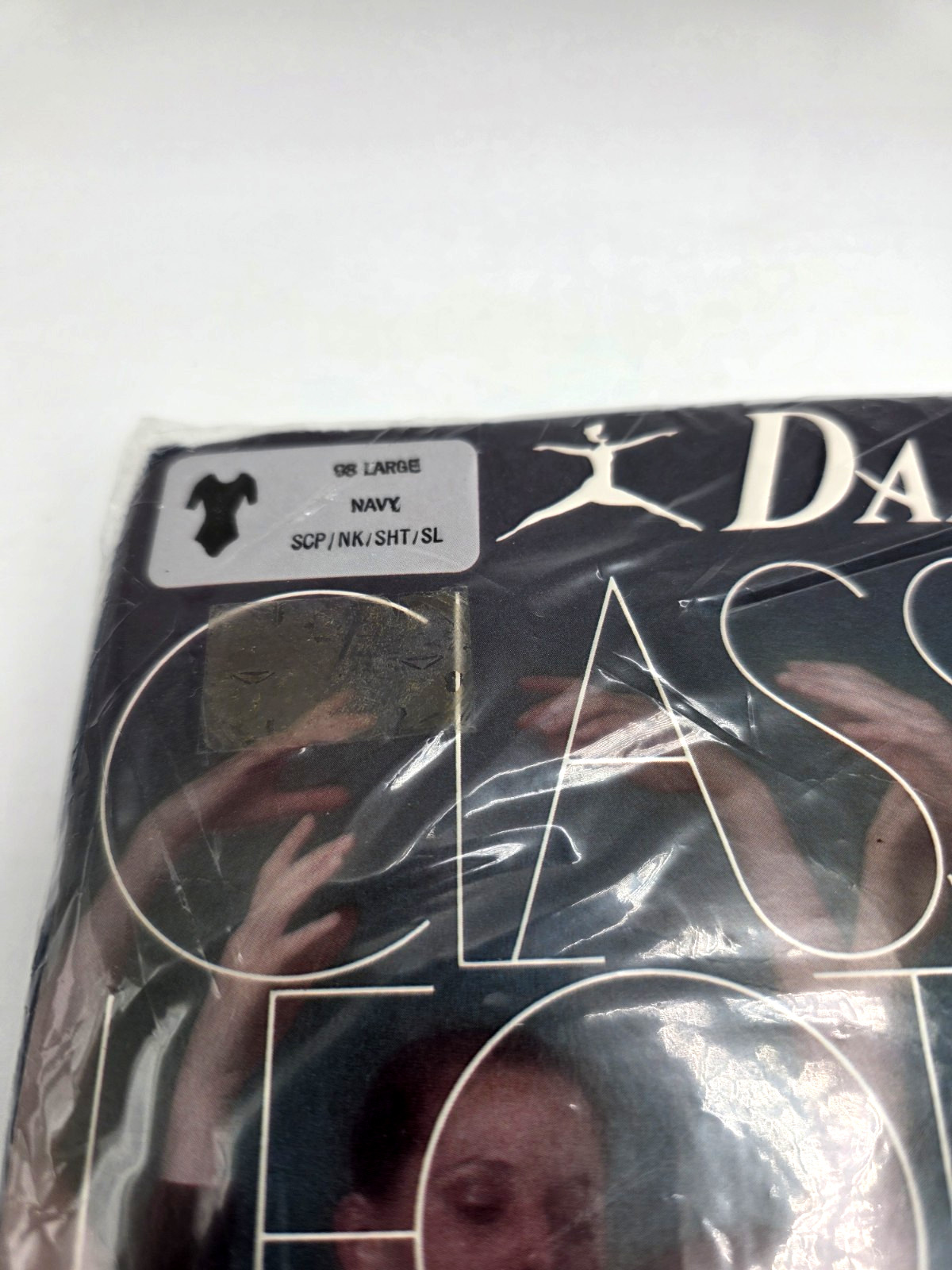 Vtg. NIP 1980 Danskin Classic Leotard, Navy Blue, Adult Large, Short Sleeve