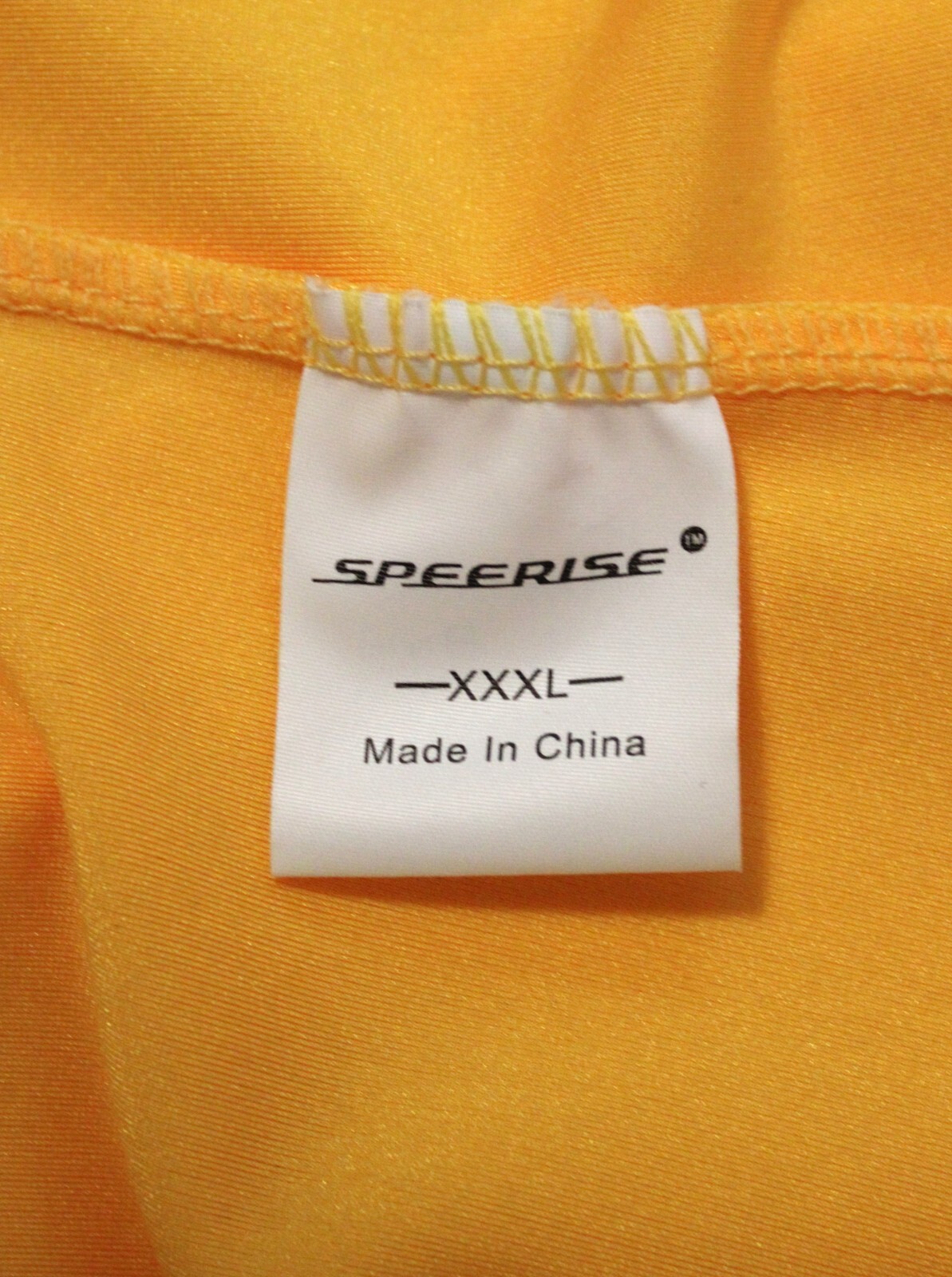 Speerise Adult Unitard, Size 3XL, Color Yellow, New without Tags