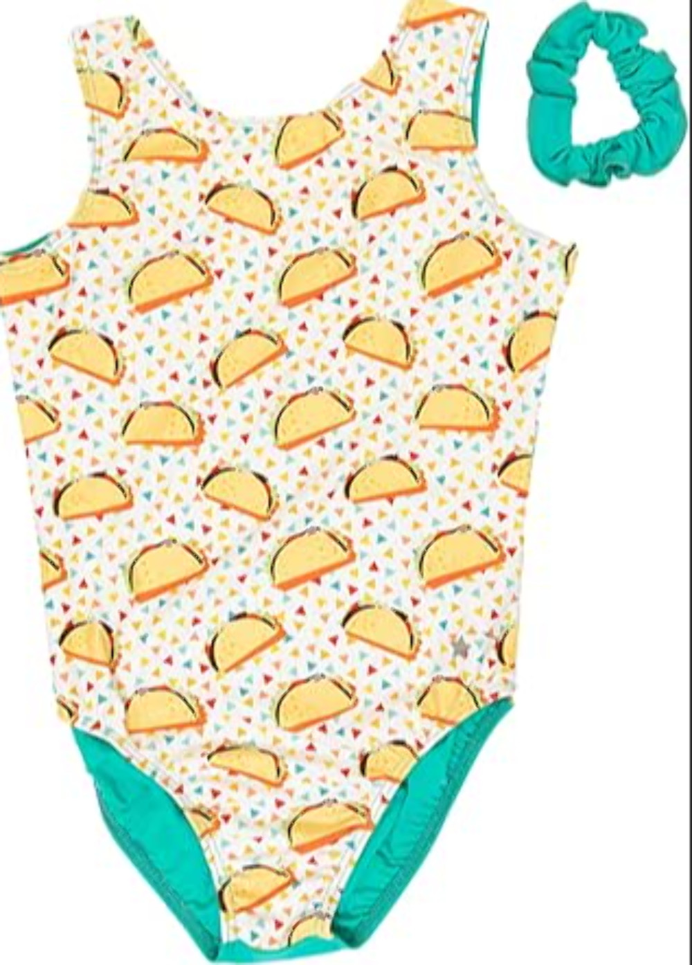 NEW NWT Gymnastics Destira Taco the Town Adult Sizes Teal Yellow Acro Tumbling