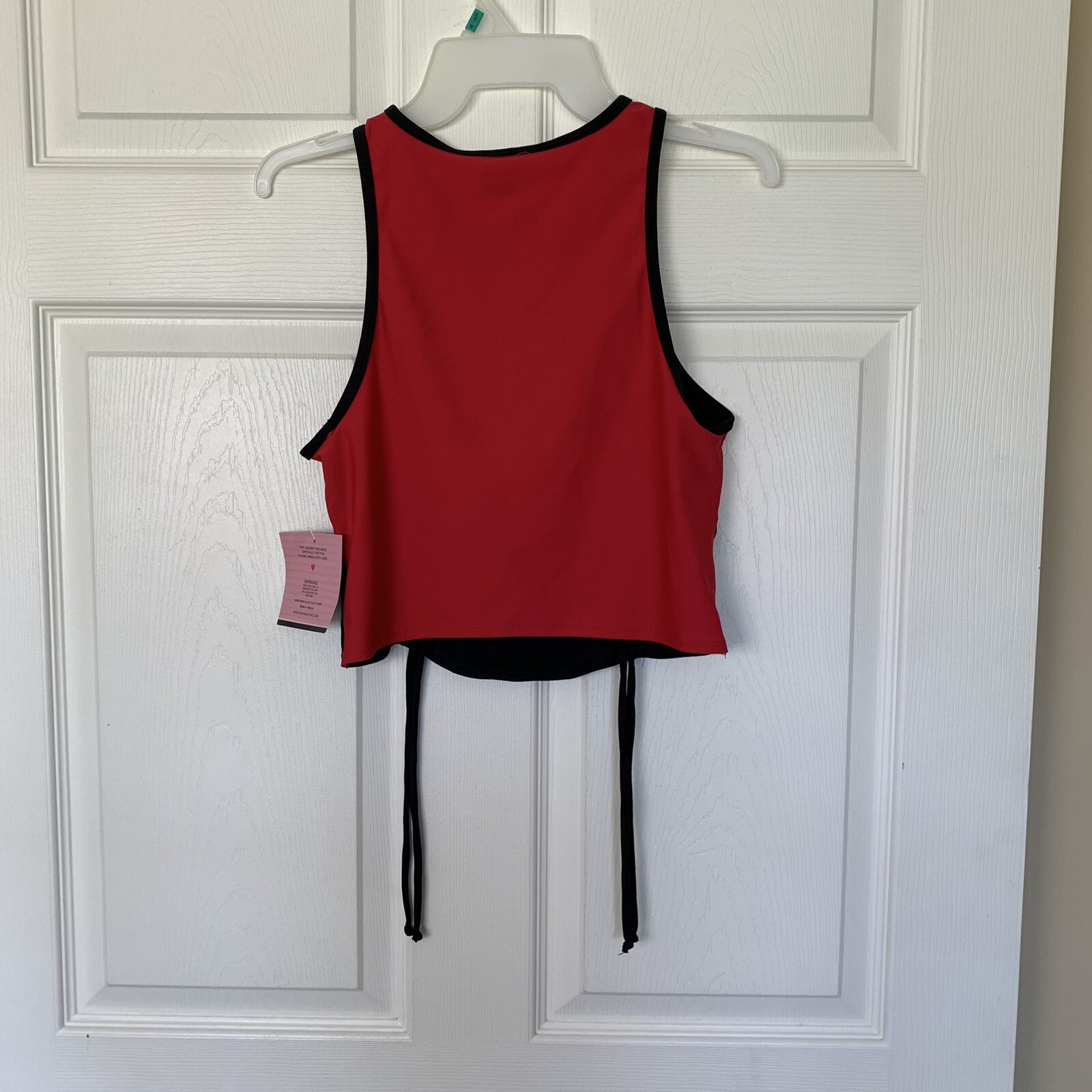 Kandi Kouture Size Teen Large 8/9 TL Red Black Dance Top Tank New