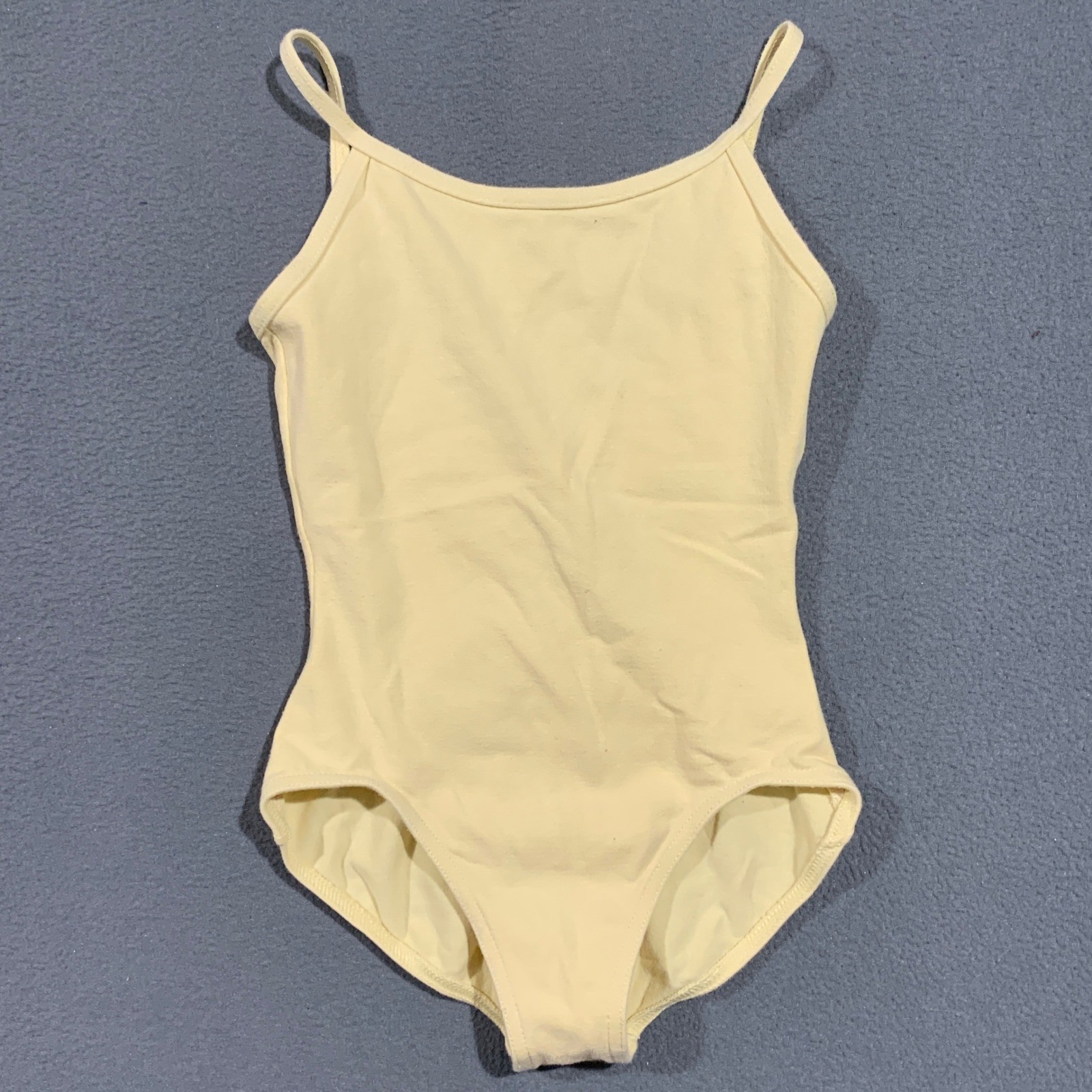 Capezio Women Medium Butter Yellow Cotton Lycra Camisole Dance Leotard