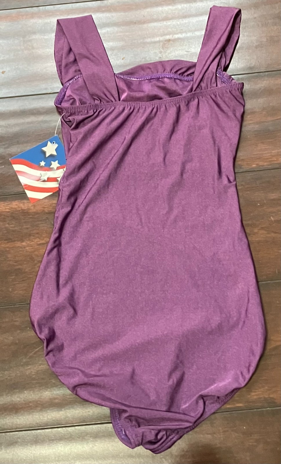 NWT Motionwear Small Adult Shiny Purple Wide Strap Ballet Dance Leotard
