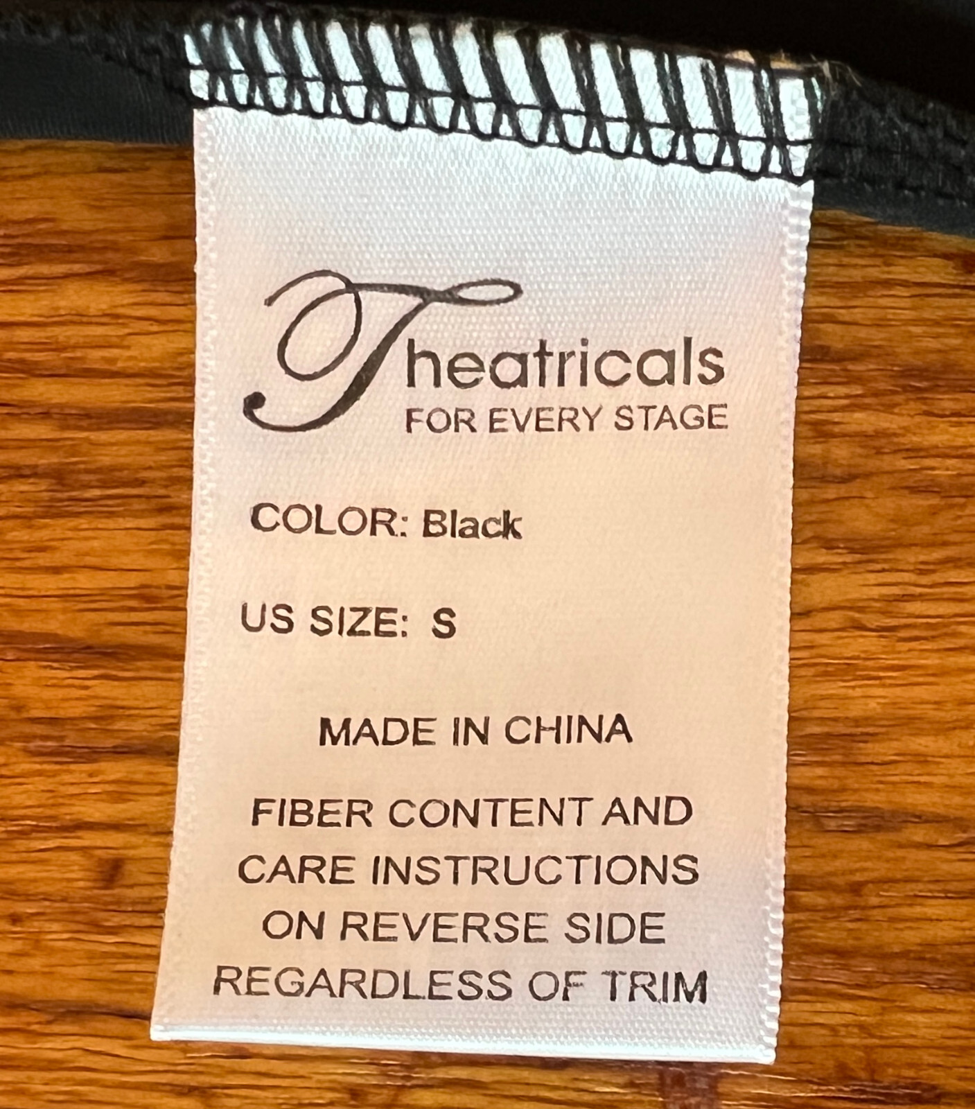 NWT! Theatricals Classwear, TH5101 Women’s Black Sleeveless Leotard, Size Small