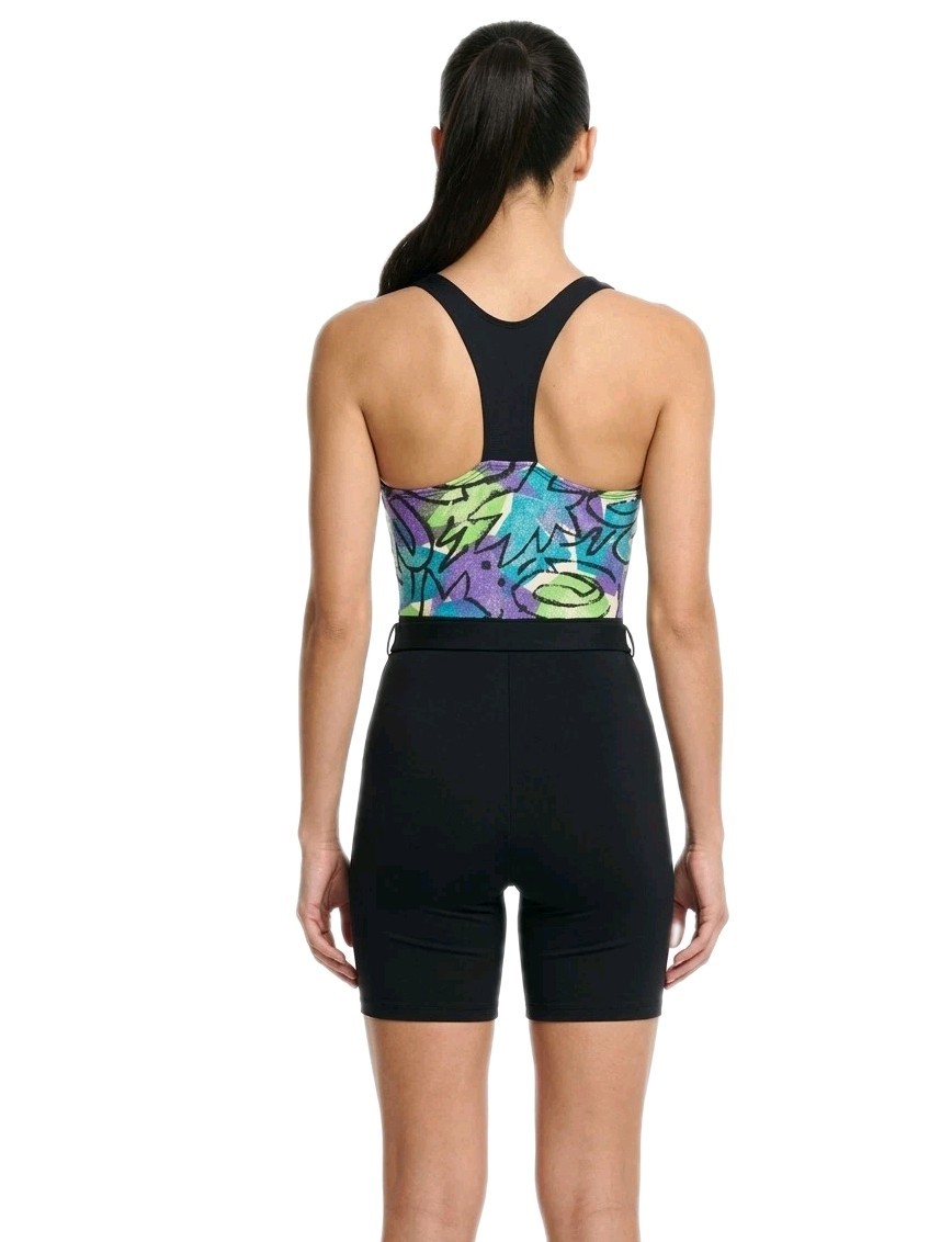 VTG Gilda Marx 80s Racerback Cotton Unitard Biketard Singlet Size XS/S (Y/J)