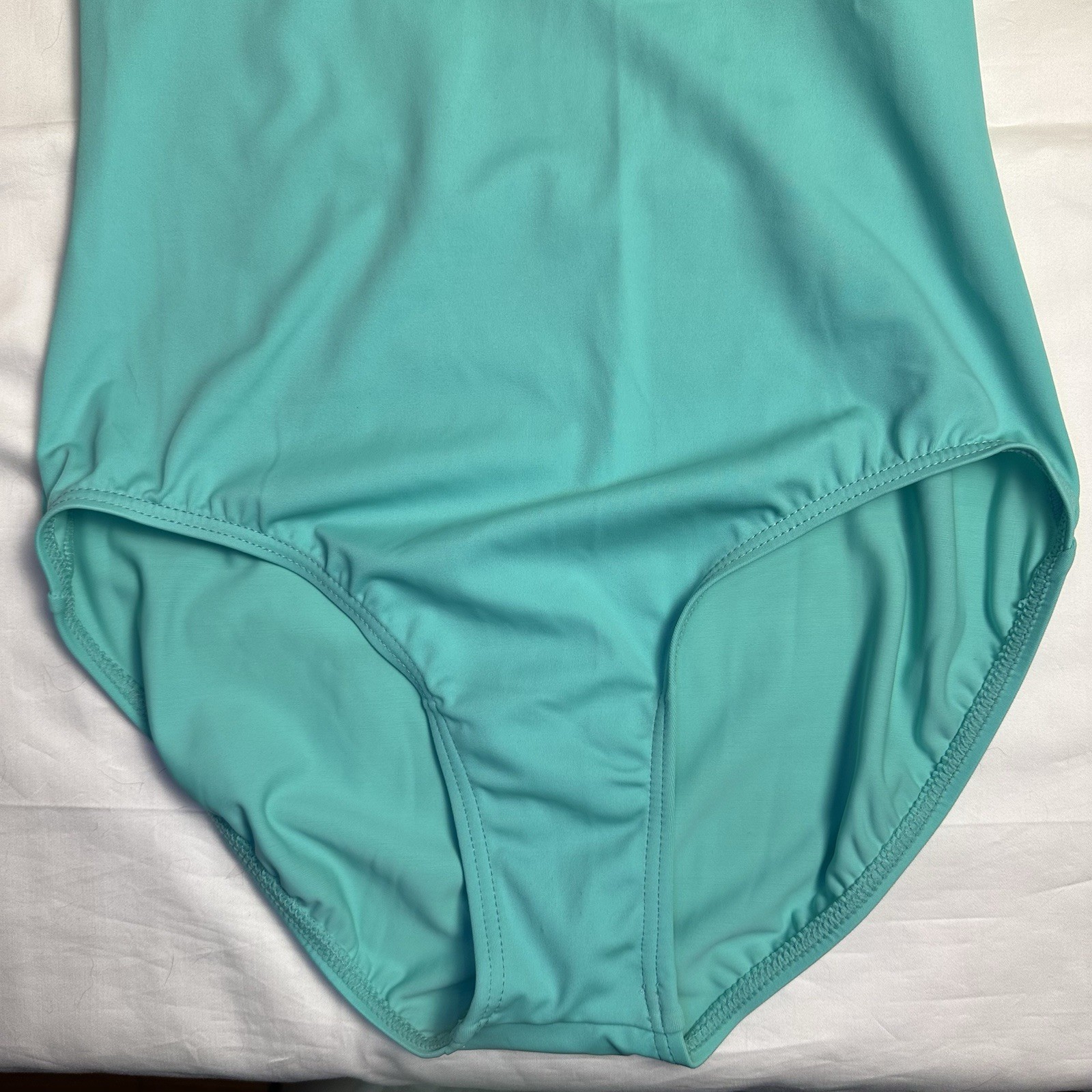 Weissman NWT Aqua Wide Camisole Strappy Ballet Dance Leotard SA 14538