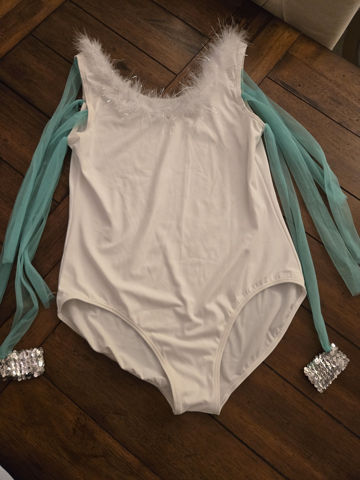 Adult White Leotard XL