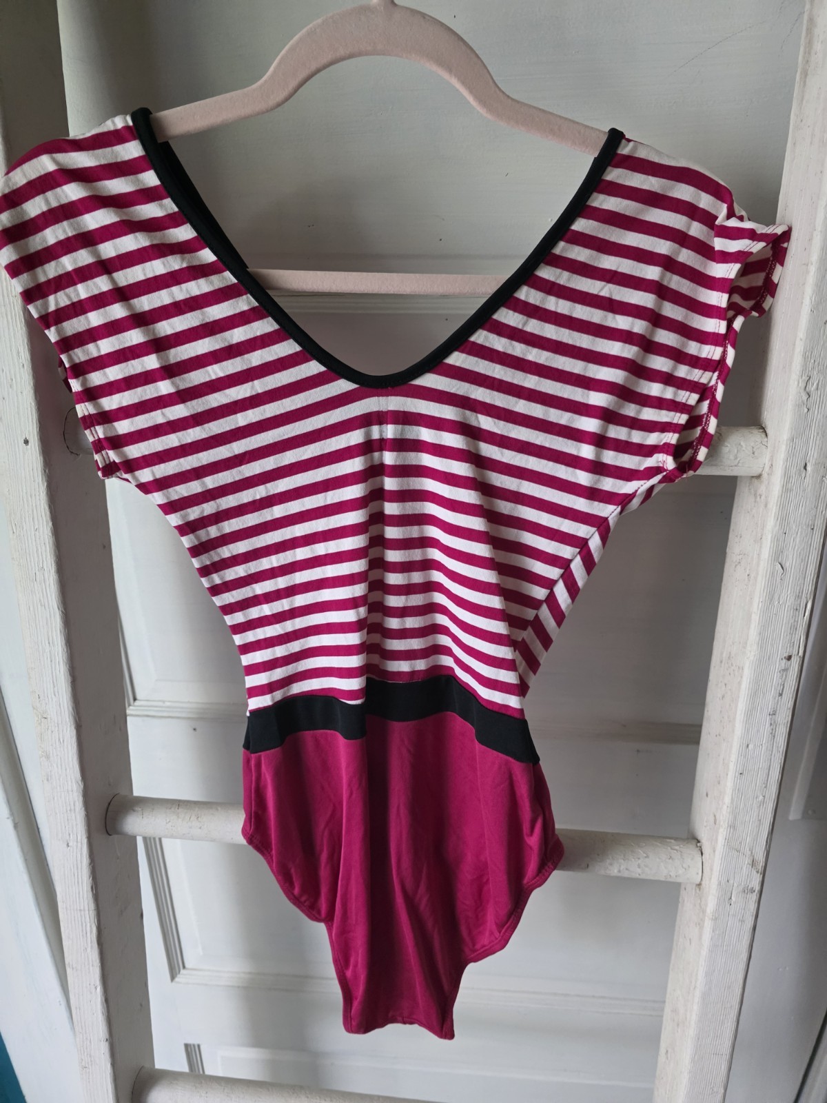 True Vintage Dance Company Striped Leotard
