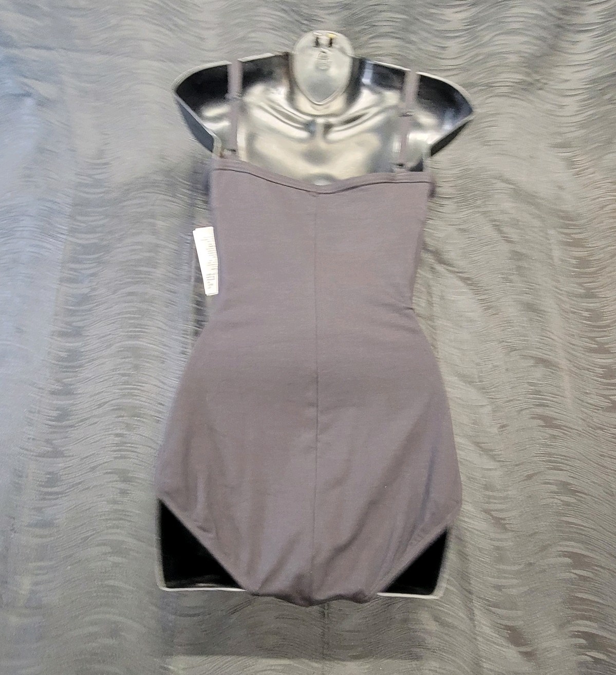 Capezio Camisole Leotard BraTek Black Scoop Front Neckline Straight Back SZ XL-A