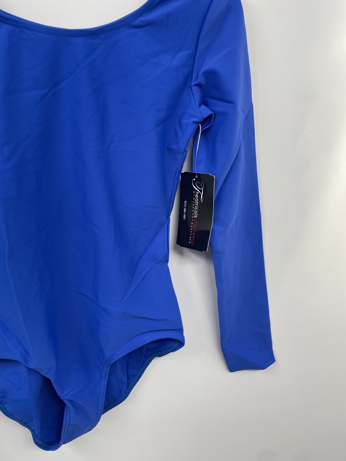 Theatricals Leotard Womens Medium Royal Stretch Long Sleeve Dance One Piece NWT