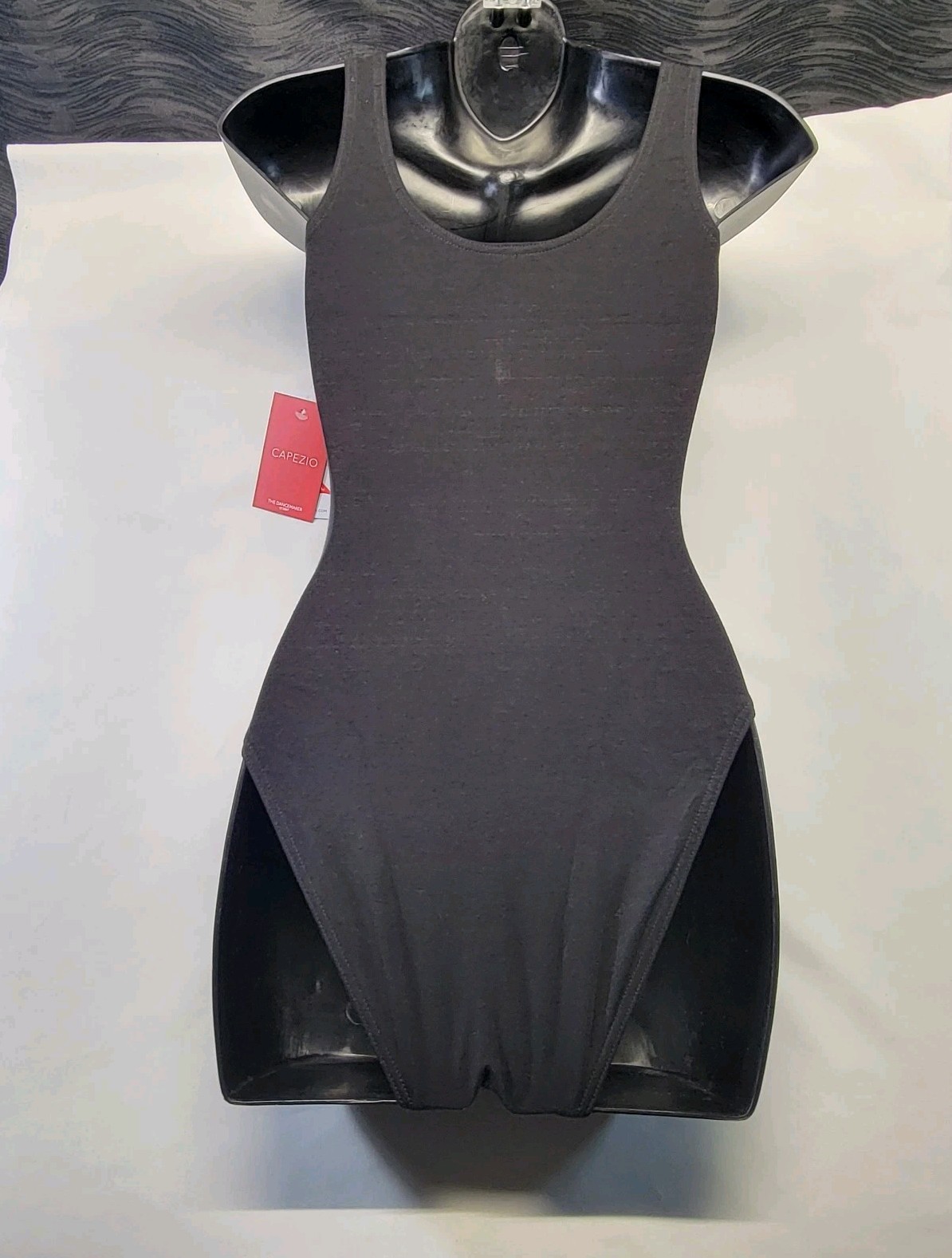 Capezio Tank Leotard Black Scoop Front & Back Jazz Legline SZ. XS-A