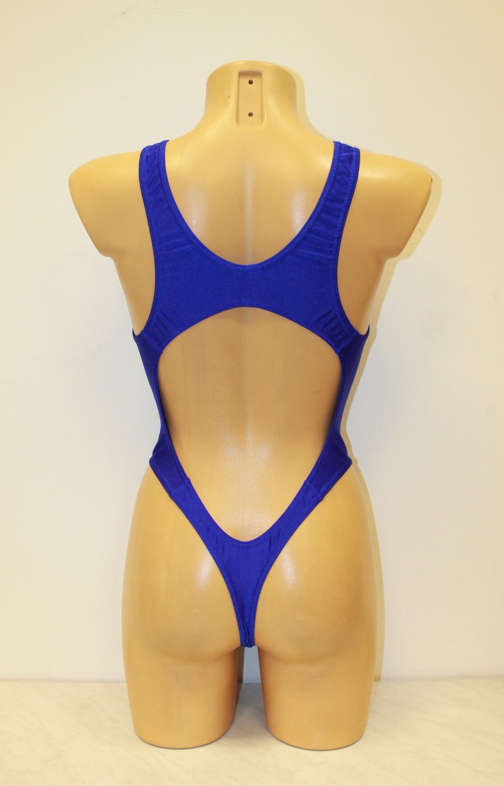 Women Thong One-piece Leotard 202-11 Racerback Royal Blue Spandex Size S