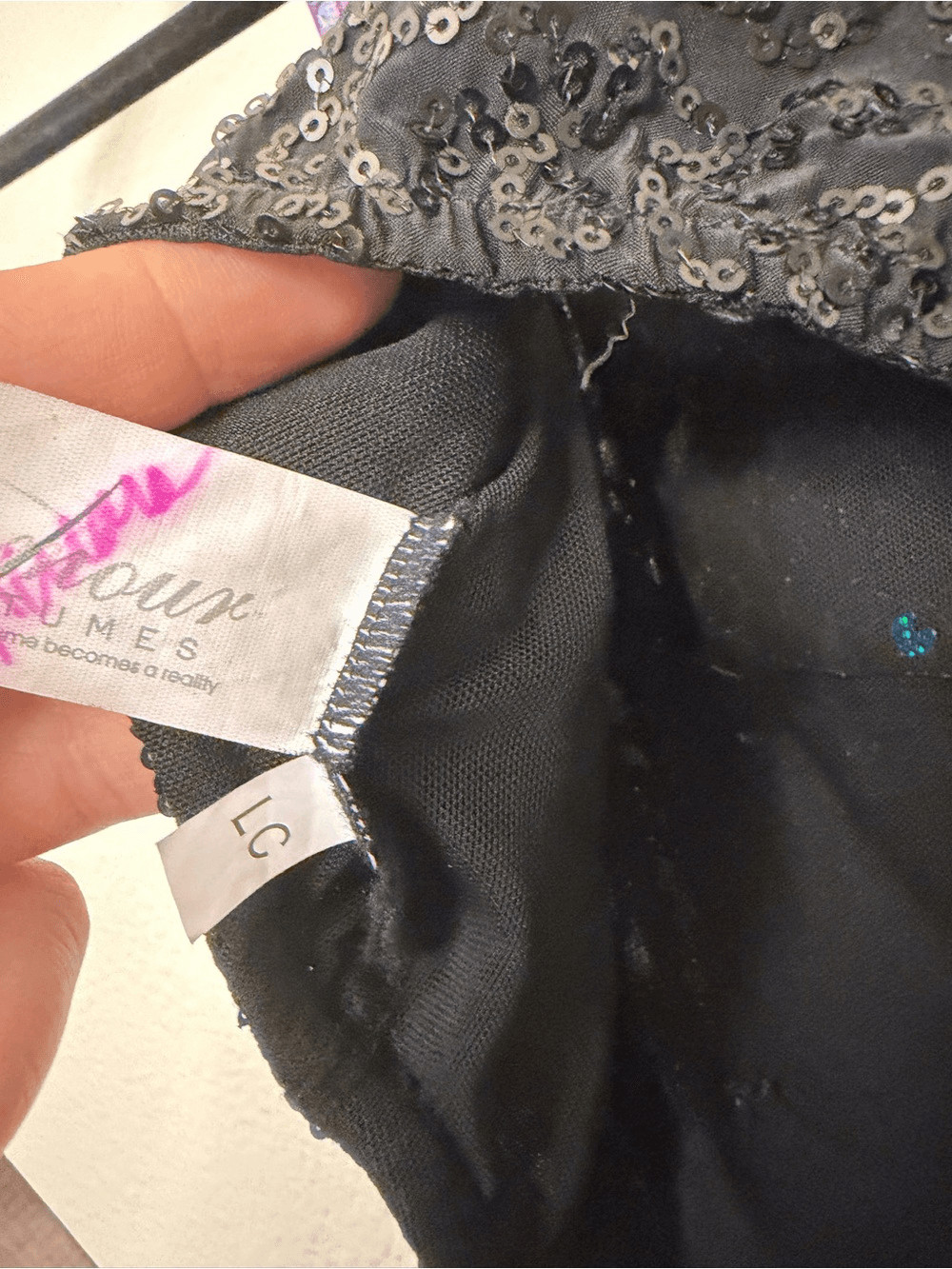 Glamour solo dance costume purple black feather rhinestone sassy LC