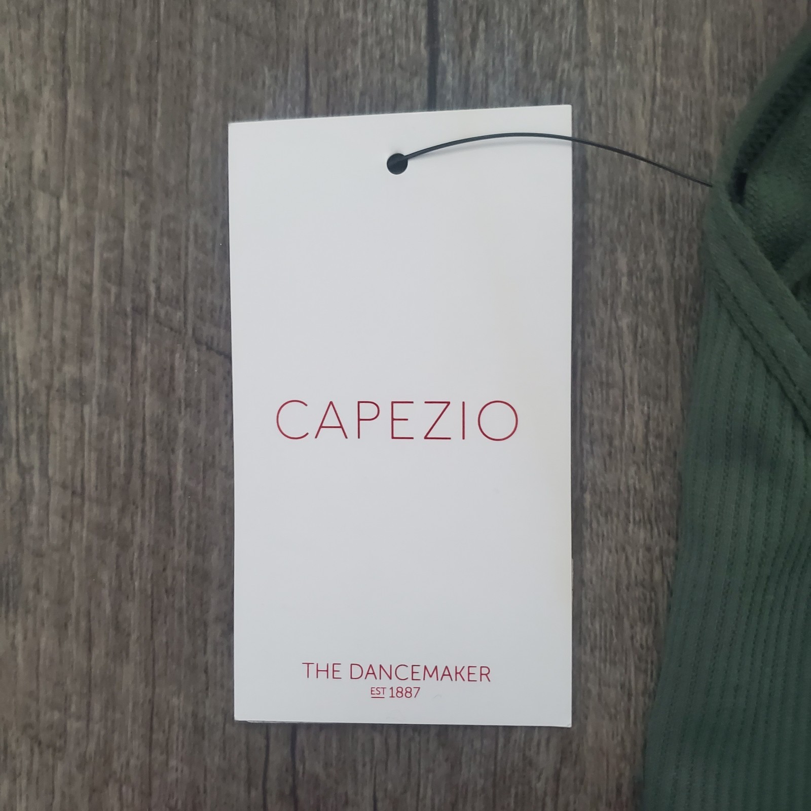 NWT Capezio Rib Camisole Leotard Size XS/ S Sage Green Seamless Corset Back