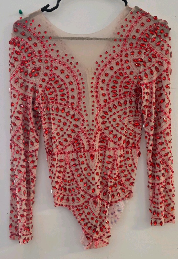 Bodysuit Dance Costume Performance Club Leotard Stage, One Size