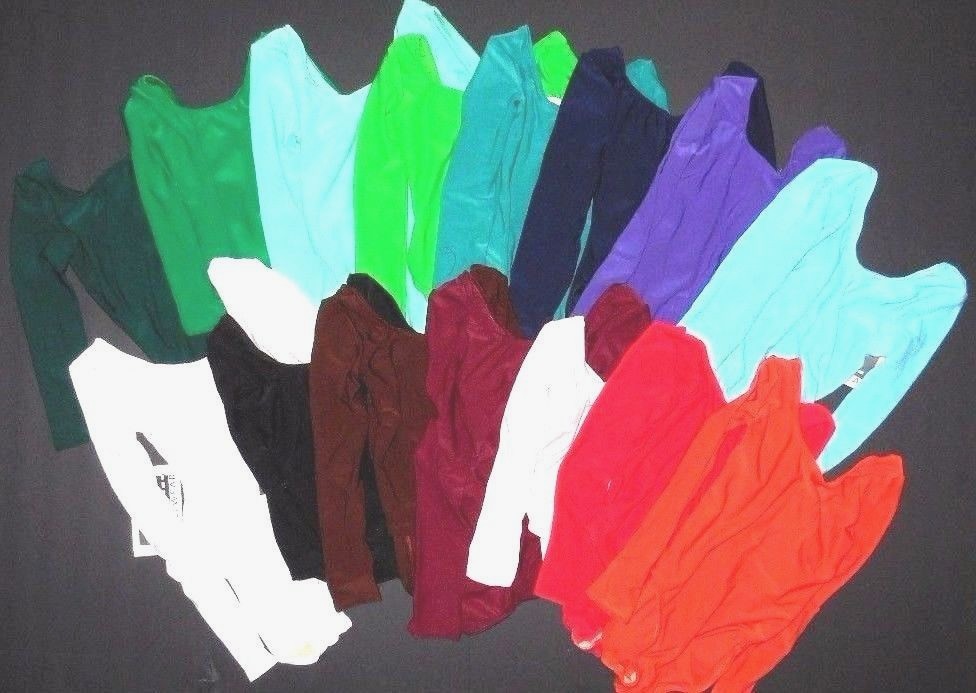 Dance Long Sleeve Scoop Neck Leotard Adult/Child 19 Colors over 100 available