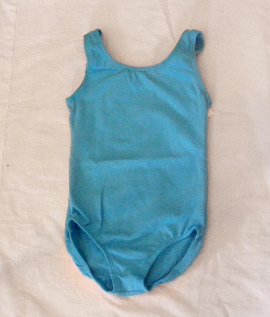 Motionwear 2120 Girls Small Turquoise (538) Cotton/Lycra Tank Leotard
