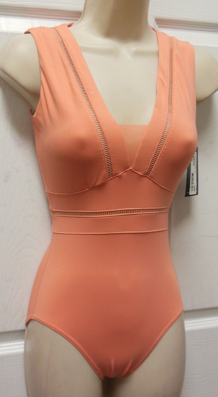 Bloch L4912 Mesh back tank leotard Ladies Petite Cantaloupe
