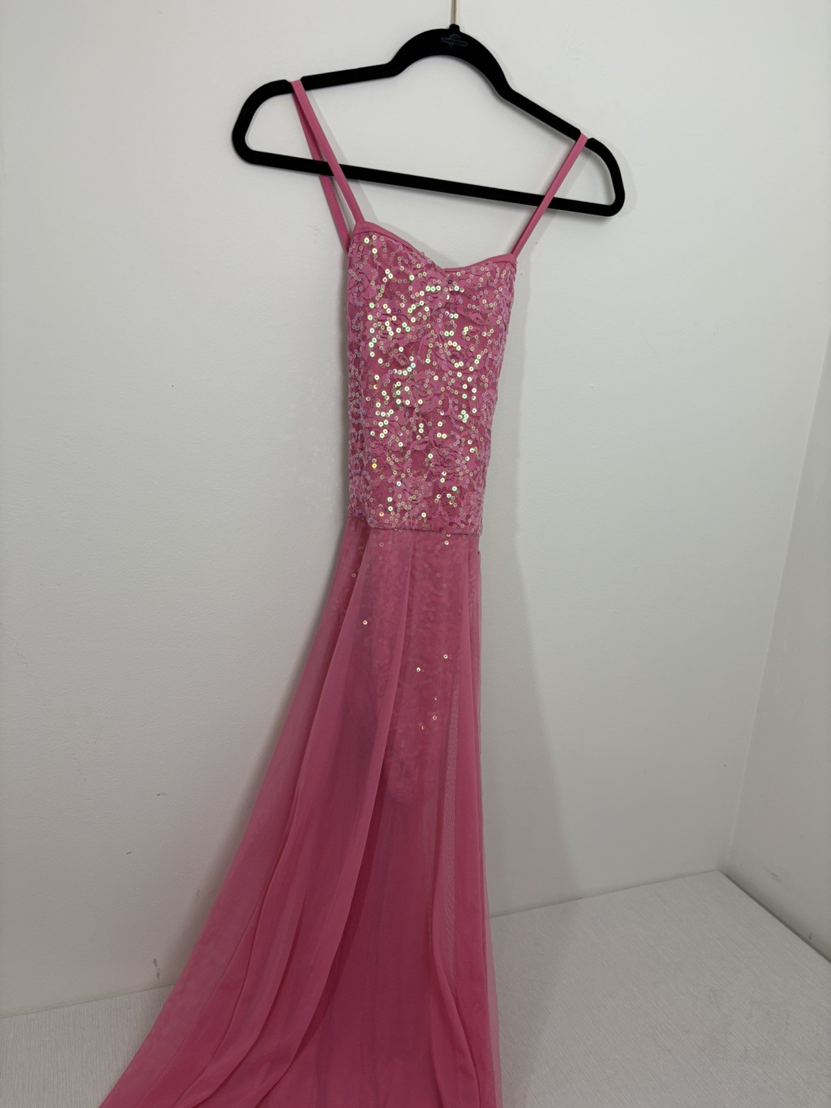 WEISSMAN Balera Pink Sleeveless Sequin Maxi Dance Dress D9692 MA