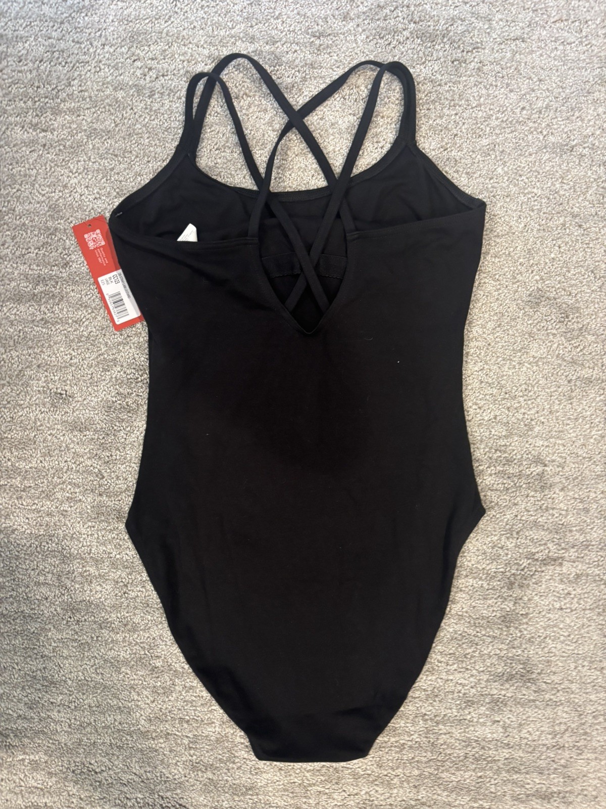 Capezio Womens Camisole Leotard Adjustable Straps Black Size L *READ